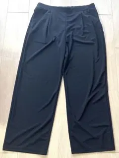【新品・未使用】黒ワイドパンツ　ユニクロレディースX Lサイズ