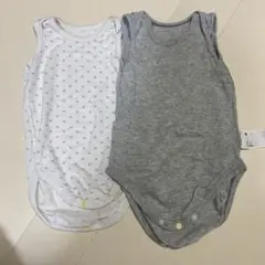 UNIQLO コットンメッシュ　ボディースーツ　肌着 タンクトップ 2枚セット