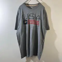 T-43 OLD NAVY USAプリント Tシャツ XL グレー