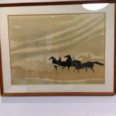 絵画 アンドレ・ブラジリエ オートゥーユの競馬 馬 リトグラフ 額入り 人気提案 絵画 アンドレ・ブラジリエ オートゥーユの競馬 馬
