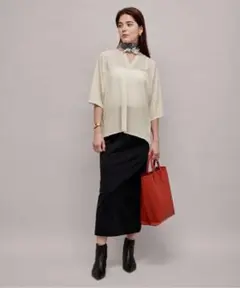 ROPE ロペ バックギャザーカットソーブラウス