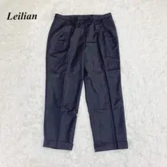 美品 大きいサイズ レリアン 伸縮性パンツ スラックス 13＋ ダークグレー □