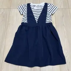 半袖ボーダーワンピース110