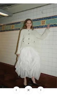 the toe IRIS TULLE SKIRT ホワイト スカート WHT
