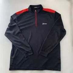Srixon ハーフジップ長袖シャツ 3L 黒/赤