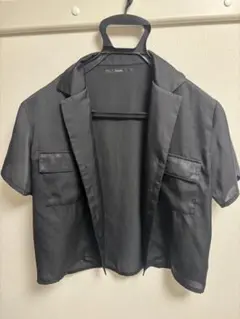 emoda シャツ　シアーシャツ　半袖　ブラック