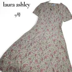 【美品】ローラアシュレイ/laura ashley 半袖ワンピース　9号　和柄