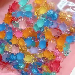 カラフルな夜光亀ネイルパーツ（小さじ3）