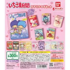 《新品未開封》サンリオいちご新聞アクリルマグネット 2種セット　ハローキティ