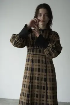 いいね不要限定出品CLANE☆check piping onepiece クラネ