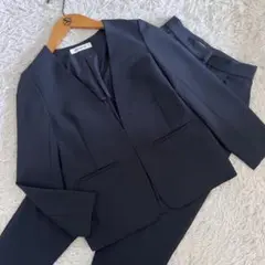 極美品✨23年 NBB セットアップ ノーカラー ストレッチ シワ軽減