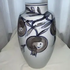 人間国宝篠田義一作　金彩山岳花瓶 陶芸作品 雑貨篠田義一山岳花瓶