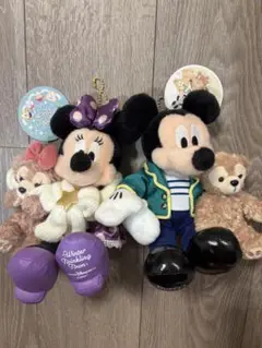 ミッキーダッフィーミニーシェリーメイ　ぬいばセット