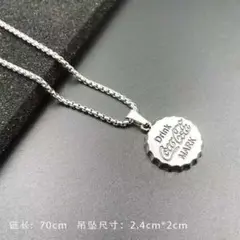 【残り2点】プレート　シルバー　ネックレス　チェーン　ストリート　ユニセックス