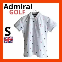Admiral GOLF アドミラル　半袖ポロシャツ　S ホワイト　刺繍