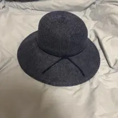 本日月曜まで　サンバリアリネン・サーモハット(ネイビー)