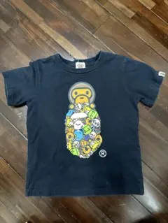 BAPE KIDS 黒 Tシャツ キャラクターグラフィック