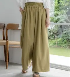 ギャザーワイドフレアパンツ LEPSIM レプシィム パンツ