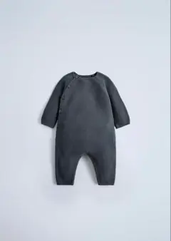 ZARA グレーのロンパースと帽子