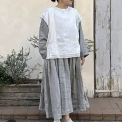 nest robe リネンレースタッカーベスト