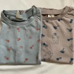 【新品】Samansa Mos2 Lagom 総柄プリントTシャツ 120cm