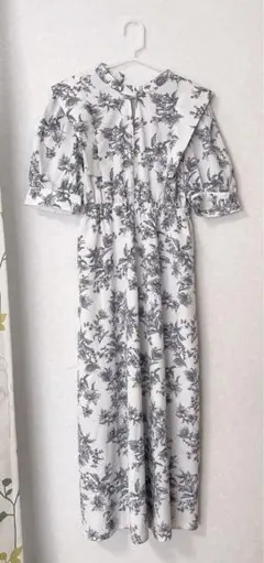 GRL フラワープリント 半袖ロングワンピース　　Lサイズ　美品✨