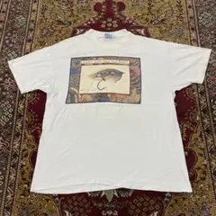 90s シングルステッチ USA製 フライ ルアー アート メッセージ T