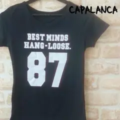 ★CAPALANCA★中古★BIGナンバー プリント 半T★ブラック★M