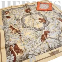 エルメス《森の中で》カレ90 大判スカーフ 極美品