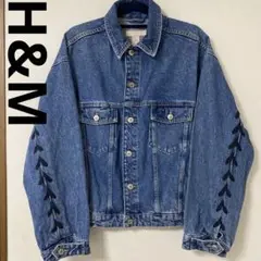 Hu0026M リボン編み込みデニムジャケット Gジャン