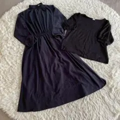 chocol raffine robe　長袖ギャザーワンピース　半袖カットソー