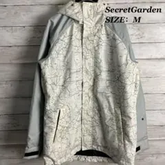 《柄》フルジップ フード 白 グレー スポーツ M ストリート スノボー M