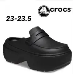 クロックス　ストンプローファー厚底　crocs stomp loaferブラック
