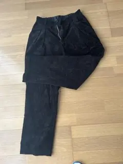 コーデュロイ ブラック パンツ