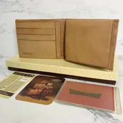 B341【本革】RENWICK★レザー二つ折り財布　カナダ製　カードと箱付き
