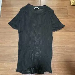 ショートスリーブリブトップス　ZARA