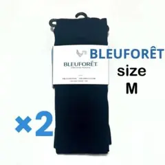 【新品】BLEUFORET ブルーフォレ　コットンタイツ　黒　M