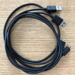 USB A to Micro USBケーブル 黒*2本 約1.0メートル
