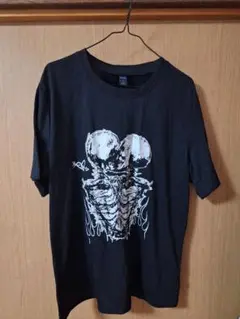 サブカル パンク y2k 骸骨デザイン ブラック Tシャツ 半袖