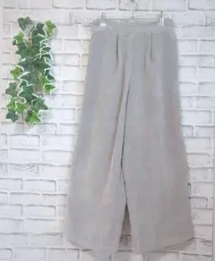 【Gerbeluck】レディース　コーデュロイワイドパンツ　F　グレー