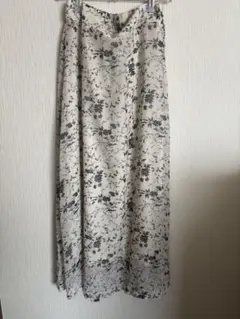 【メランクルージュ】プリーツロングスカート(F)花柄/裏地あり/オシャレ
