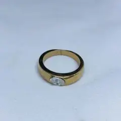 ゴールドリング ダイヤ付き指輪 10号