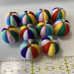 ちりめん木目込みまり　直径3cm 10個