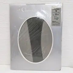 未開封 Christian Dior ストッキング ビジュー付き ロゴ グレー色