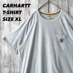 アメリカ古着CARHARTTカーハート　ポケット付きTシャツXL サックスブルー