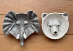 象と白クマの小物入れ