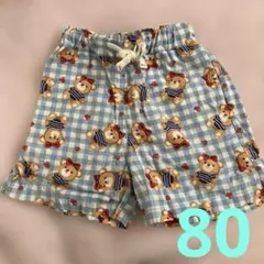 女の子　80サイズ　ズボン　ハーフパンツ　美品　クマ柄ショートパンツ