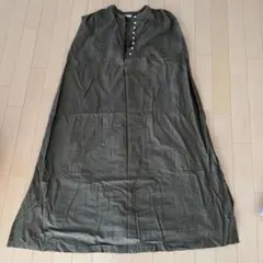 アーノルドパーマー　オリーブ色 ノースリーブ ロングワンピース