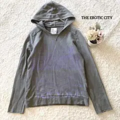 THE EROTIC CITY グレー パーカー ロゴプリント 44 フーディ