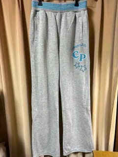 Champion カジュアルパンツ ストレートパンツ ジャージ グレー 水色 M